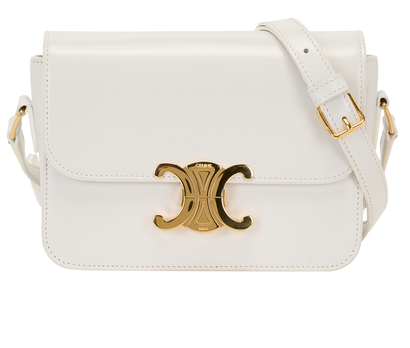 Teen Triomphe Bag, &pound;1,800, Handbags, White, Leather, Front view